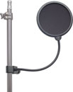 K&M 23956 POP SHIELD With pole mount, 330mm gooseneck, 130mm diameter filter, black