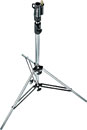 MANFROTTO 008CSU TRIPOD STAND Heavy duty steel, 2 sections, 1 riser, 1 levelling leg, chrome