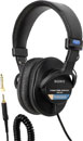 SONY MDR-7506 HEADPHONES Closed, 63 ohms, 3.5mm jack, 6.35mm adapter, coiled cable, folding