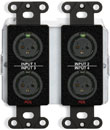 RDL DDB-RN40 DANTE INTERFACE Bi-directional, mic/line, 4x2, XLR in, terminal out, PoE, black