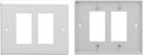 RDL EP-2W COVER PLATE Double, for square UK/EU backbox, white