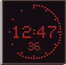 WHARTON 4900NEBU.02.R.S.UK CLOCK 20mm red characters, EBU/SMPTE LTC in, surface mount, UK mains