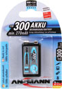 ANSMANN 300mAh BATTERY, 9V E-Block size, NiMH (Pack of 1)