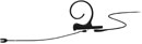 DPA 4166 CORE MICROPHONE Earset, slim, omni, single-ear, 90mm boom, black, MicroDot