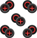 SENNHEISER 507491 FOAM EAR ADAPTER S For IE PRO earphones, black/red, small (pack of 10)