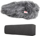 RYCOTE 055204 SGM FOAM WINDSHIELD With Windjammer, 24-25mm hole, 100mm long, for shotgun mic