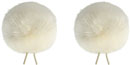 BUBBLEBEE TWIN WINDBUBBLES WINDSHIELD Furry, lav, size 3, 40mm opening, twin pack, off-white