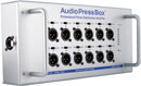 AUDIOPRESSBOX APB-112 SB-D PRESS SPLITTER Active, portable, Dante in, 12x mic/line out