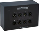 AUDIOPRESSBOX APB-P008 OW-EX SPLITTER EXPANDER On-wall, 1x line in, 8x mic out, black