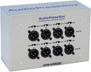 AUDIOPRESSBOX APB-008 OW-EX SPLITTER EXPANDER On-wall, 2x drive in, 2x 4x mic/line out, silver