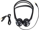LISTEN TECHNOLOGIES LA-402 HEADPHONES Dual ear, 3.5mm TRS jack, dark grey