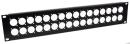 UNIVERSAL CONNECTION PANEL Economy, without designation strip, 2U, 2 rows of 16 universal cutouts