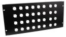 UNIVERSAL CONNECTION PANEL Economy, without designation strip, 5U, 4 rows of 8 universal cutouts