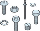 WASHERS, WOODSCREWS, THREADED ROD, MISCELLANEOUS