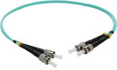 ST-ST MM DUPLEX OM3 50/125 Fibre patch cable 2.0m, aqua