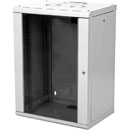 LANDE PROLINE PR16U6045-LG WALL RACK CABINET 16U, 450d, with glass door, grey