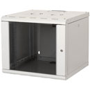 LANDE PROLINE PR09U6060-LG WALL RACK CABINET 9U, 600d, with glass door, grey