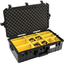 PELI 1605 AIR CASE Internal dimensions 660x356x213mm, with padded dividers, black