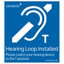 CONTACTA IL-SN02 SIGN Fixed hearing loop, blue/white, adhesive front