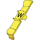 RETROFIT CABLE MARKERS PC60.W, black on yellow (strip of 32)