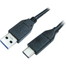 USB CABLE 3.1, Type A male - Type C male, 1 metre, black
