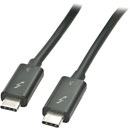 LINDY 41556 THUNDERBOLT CABLE Type C USB male - Type C USB male, black, 1m