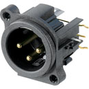 NEUTRIK NC3MAHR XLR Male PC mounting lateral