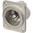 NEUTRIK NC4MD-LX-M3 XLR Male panel connector, nickel shell, silver contacts, M3 holes