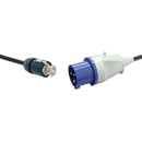 CANFORD AC MAINS POWER CORDSET Powercon NAC3FC-HC - Walther 32A industrial cable plug, 3 metres, bla