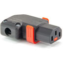 IEC-LOCK IEC MAINS CONNECTOR C13 type, female, cable, locking, horizontal left/right, rewireable