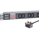 CANFORD PDU Economy, 1U horizontal, 6-way IEC, UK 3 pin plug