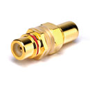 DELUXE RCA (PHONO) PANEL SOCKET Feed-through, red