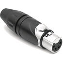 AMPHENOL AX4F XLR Female cable connector, nickel shell, silver contacts