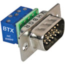 BTX CD-HD15MEZBR D-SUB HD 15 pin male, panel mount, micro scr. terminal