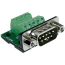 BTX CD-MX9M D-SUB 9 pin male, cable or panel mount, screw terminal