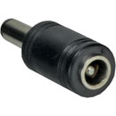 DC CONNECTOR ADAPTER 2.1mm 10mm male (socket) to 2.5mm 10mm female (plug)