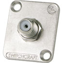 SWITCHCRAFT F TYPE CONNECTORS - Female, panel, Universal (D) Series - Back to back