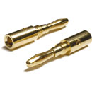 4mm PLUG Gold, double screw termination