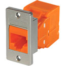 TUK PANEL MOUNT KEYSTONE RJ45 IDC SOCKET Cat6 tool-less, orange