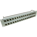 CANFORD XLR TERMINATION PANEL 2U 2x16 Neutrik XLRM, grey