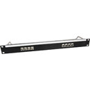 CANFORD CAT6 RJ45 PRO PATCH PANEL 1U 1x8 FEEDTHROUGH, screened, black