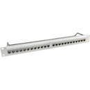 CANFORD CAT6 RJ45 PRO PATCH PANEL 1U 1x24 FEEDTHROUGH, screened, grey