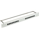 CANFORD CAT5E RJ45 PRO PATCH PANEL 1U 1x16 FEEDTHROUGH, unscreened, grey