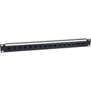 CANFORD CAT5e RJ45 PATCH PANEL, Economy, 1U, 1x16, IDC, Unscreened,black