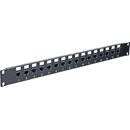 CANFORD CAT6 FEEDTHROUGH PATCH PANEL 1U 1x 16 way, unscreened