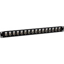 CANFORD CAT6A FEEDTHROUGH PATCH PANEL 1U 1x 16 way, screened