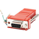 CUSTOM ADAPTER D-SUB 9 way female/RJ45, red