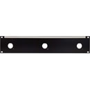 CANFORD TAILBOARD PANEL Flat 2U 3x Fischer Triax 1051 DS / DSR plug, black