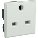 RPP EASYCLIP MODULE PE502 13A UK non-standard socket, full module, white