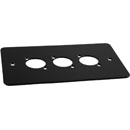 CANFORD F3B CONNECTOR PLATE 2-gang, 3 mounting holes, black